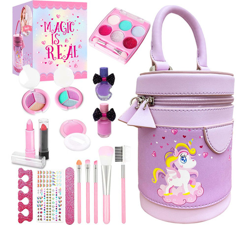 Set Maquillaje Niñas No Tóxico Bolso Princesa Regalo Niños