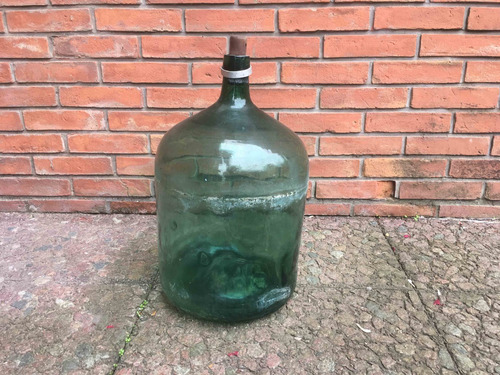 Viejo Botellón Damajuana Antigua Verde (Usado)