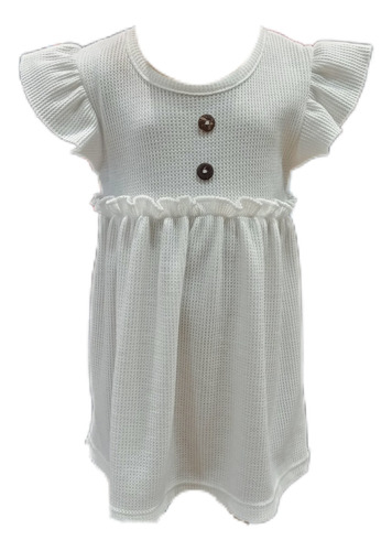 Vestido Bebe Niña Manga Corta Lino Verano