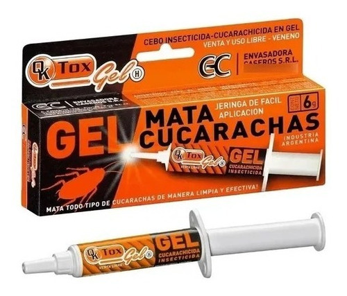 Cebo Gel Qk Tox Mata Cucarachas Super Efectivo Jeringa 6g