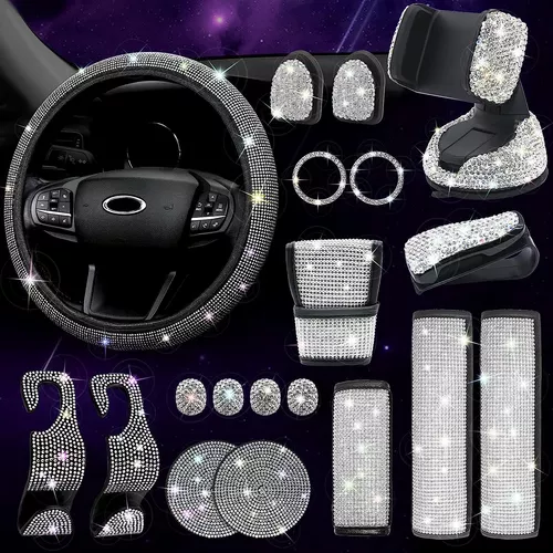 Accesorios Para Interior De Coche Con Brillos, 19 Pcs. - F