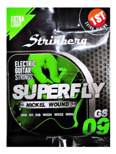 Imagem 1 de 4 de Encordoamento Guitarra 09 Strinberg Gs09 Nickel Wound