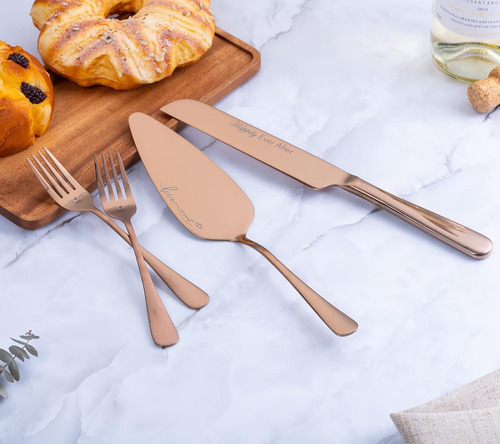 Juego De Cuchillo Y Servidor Para Pastel De Boda, Tenedores