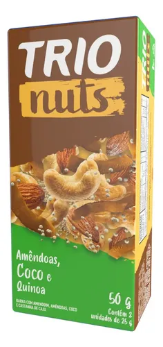 Barrinha Cereal Nuts Coco 25g C/ 2 - Trio | MercadoLivre
