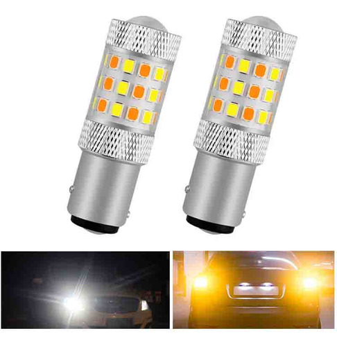 2 Focos Led 1157 Bicolor Blanco Ámbar