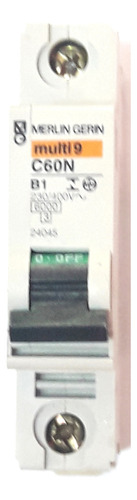 Disjuntor Unipolar Schneider Electric 1 A C60 N B1 24045