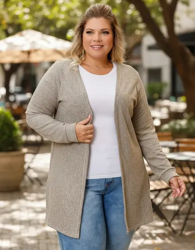 Cardigã Casaco Feminino Plus Size Kimono Lãzinha Cardigan Gg