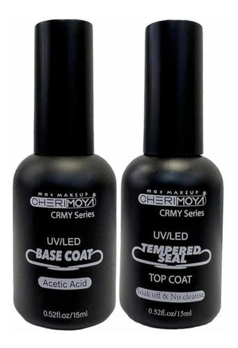 Kit Base Coat + Top Coat Para Manicure Cherimoya