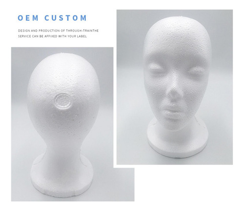 3 Cabeza De Maniquí De Espuma De Poliestireno Para Mujer,