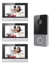 Comprar Kit Portero Visor Hikvision Ip Wifi 3 Pantallas 1080p Camara