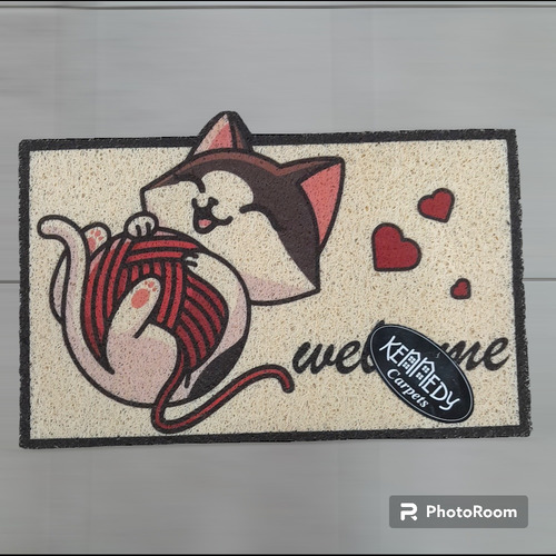 Imagen 4 de 5 de Alfombra O Tapete Anti Resbalante Welcome 40cmx60cm