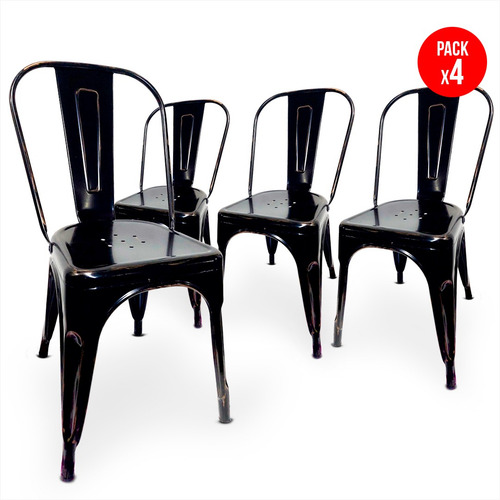 Imagen 2 de 10 de Silla Tolix Vintage Hierro Reforzado Únicas Irrompibles