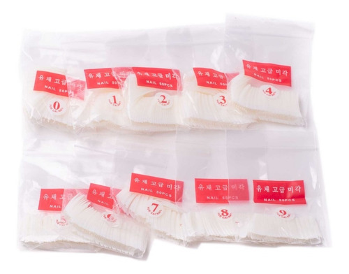 Tips Uñas Bolsa X 500 Unidades Profesional Esculpidas Gel Uv