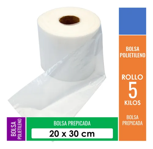 Bolsas Plásticas Prepicadas Rollo 20x30 Cm