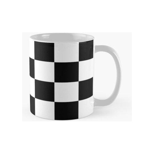 Taza Colcha De Diseño De Cuadros En Blanco Y Negro - Mini Pe