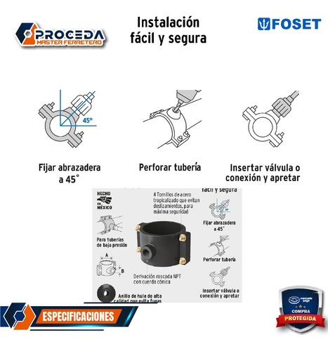 Abrazadera Para Toma Domiciliaria Pp 2 X 1/2 40712