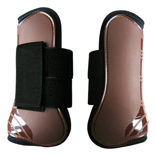 De 4 Peças De Botas Dianteiras Para Cavalos, Marrom Gg