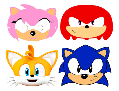 30 Mascaras De Sonic Tails Shadow Amy Rose