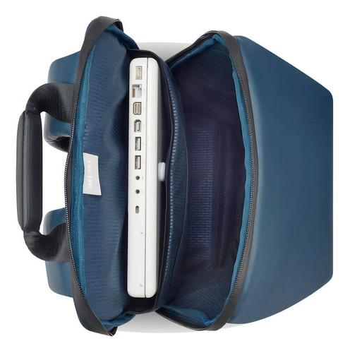 Mochila Portan. 14 Rfid Antirrobo E Imperm Delsey Securain Color Azul marino