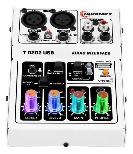 Mesa Som T0202 Interface Usb Xlr P10 Rgb Phantom Power 48v