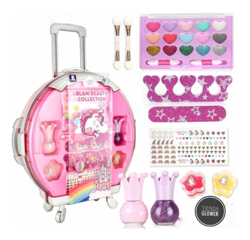 Maleta De Maquillaje Infantil Unicornio /set De Belleza Niña