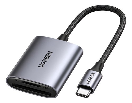 Lector De Tarjetas De Memoria Sd Y Tf Ugreen Con Cable Usb C