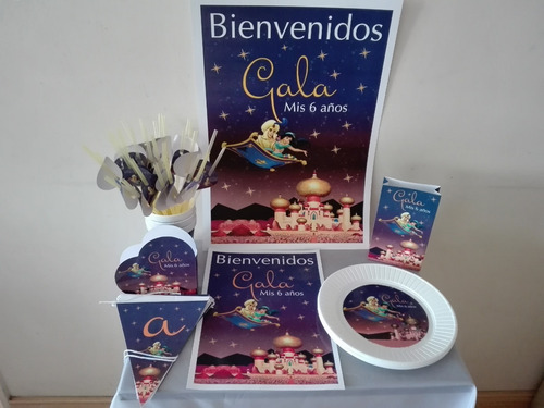 Kit Cotillón Personalizado 30 Princesa Jazmin Con Piñata