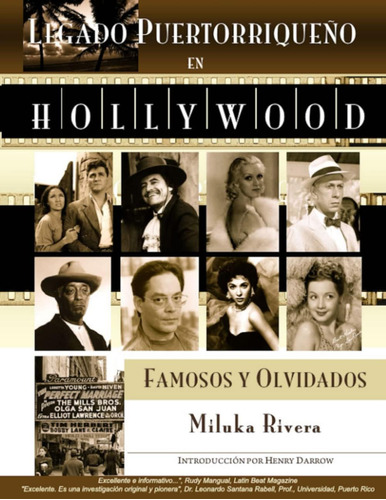 Libro: Legado Puertorriqueno Hollywood: Famosos Y Olvidad