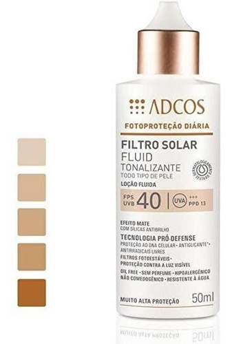 Adcos Filtro Solar Tonalizante Fps 40 Fluid Bronze 50ml