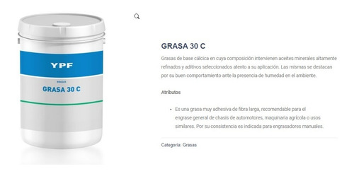 Ypf Grasa 30 C X 18 Kg - De Calcio