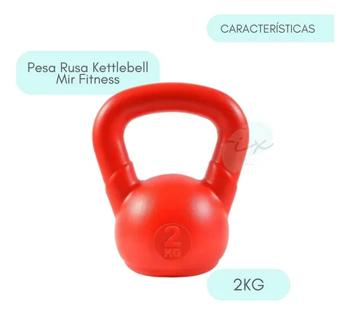 Pesa Rusa Kettlebell Pvc 2k Mir Fitness Mancuerna Funcional