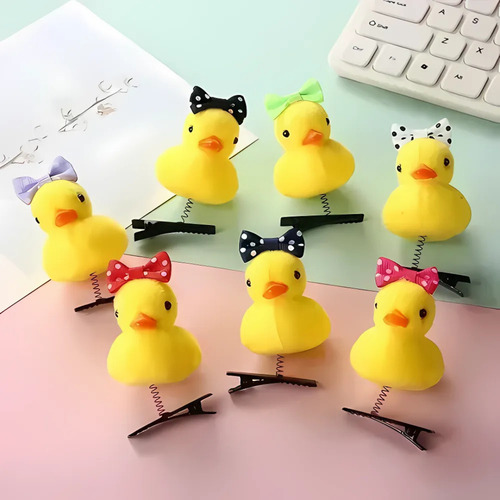 Patitos Pollitos Broche Accesorio Cabello Moda Kawaii 100pza Color Amarillo