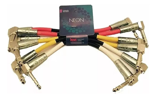 Pack X6 Cable Kwc Neon 180 Interpedal Plug Angular 20cm