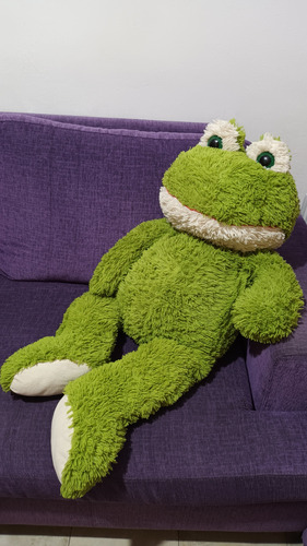 Peluche Rana Sapo Gigante Mide 105 Metros Impecable Estado Verde (Usado)