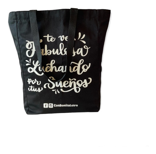 Tote Bag - Bolsa De Tela Reutilizable - Diseño Lettering