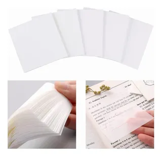 300 Notas Adhesivas Transparentes Tipo Post It Blanco