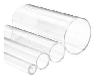 Tubo de acrílico transparente rígido 86mm ID x 90mm OD x tubo de pared 305mm 2mm 