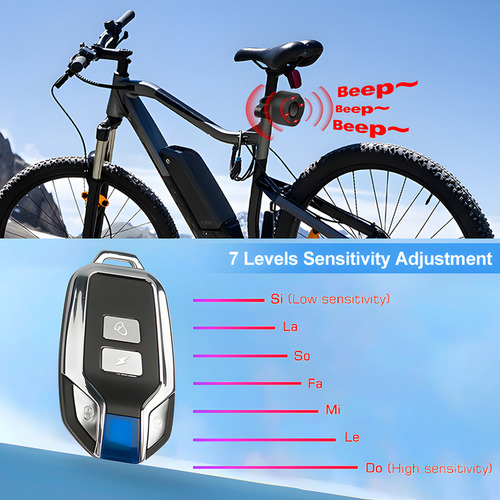 Luz Trasera De Bicicleta Recargable Por Usb Con Alarma Antir