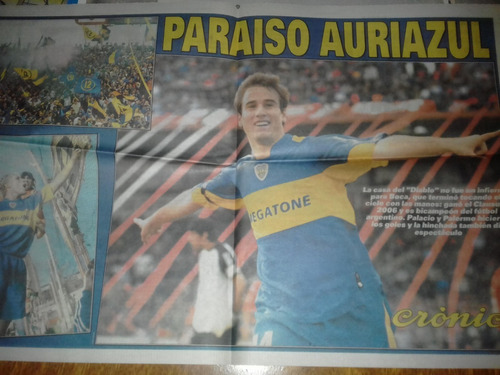 Poster Boca Bicampeon Del Diario Cronica ,palermo Y Palacios