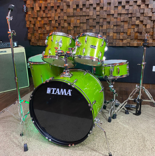 Bateria Tama Stagestar 20 Pol St50h5 5 - Nova! Cor Lime Green Sparkle