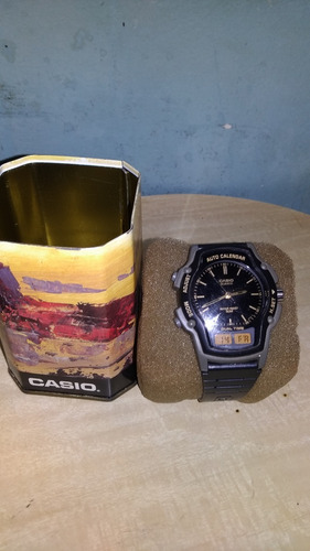 Relógio Casio Anadigi Aw 24 2318 Preto/dourado