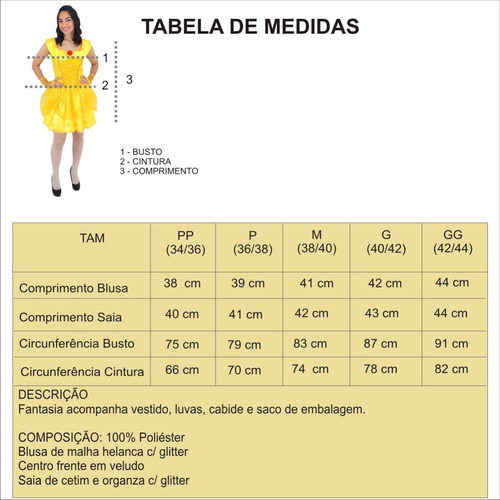 Fantasia Bela Adulto - Luxo