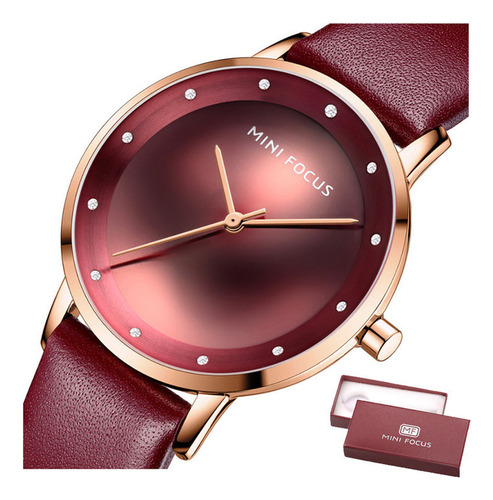 Relojes Ultradelgados De Cuero Mini Focus Para Mujer