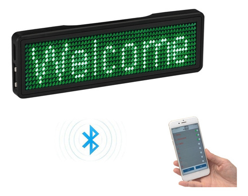 Frg Letrero De Luz Led Recargable Con Nombre, Programable,