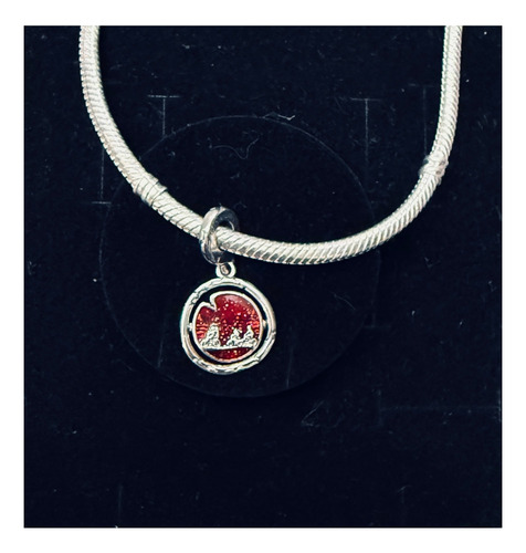 Charm Dije Strangers Redondo Things Cadena Collar S925 Plata Único
