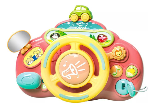 Juguete Volante Interactivo Para Bebé Con Luces Y 10+ Sonido Color Rojo
