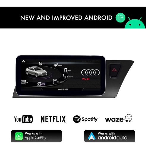 Central Multimídia Android Carplay Audi A1