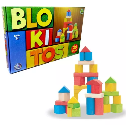 Bloco De Montar Construção Jogo Blokito Brinquedo Pedagógico