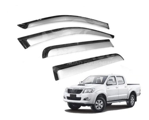 Imagen 2 de 2 de Aletas Bota Agua Negras Toyota Hilux 06-16 Envío Gratis