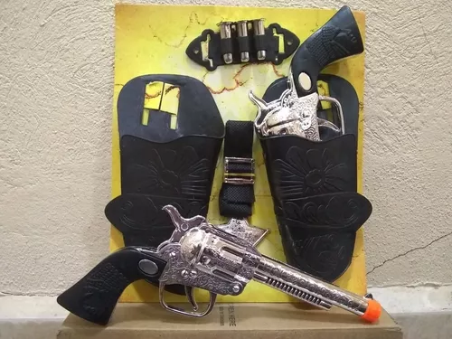 Juguete 2 Pistolas Revolver De Baqueros Ideal Para Disfraz